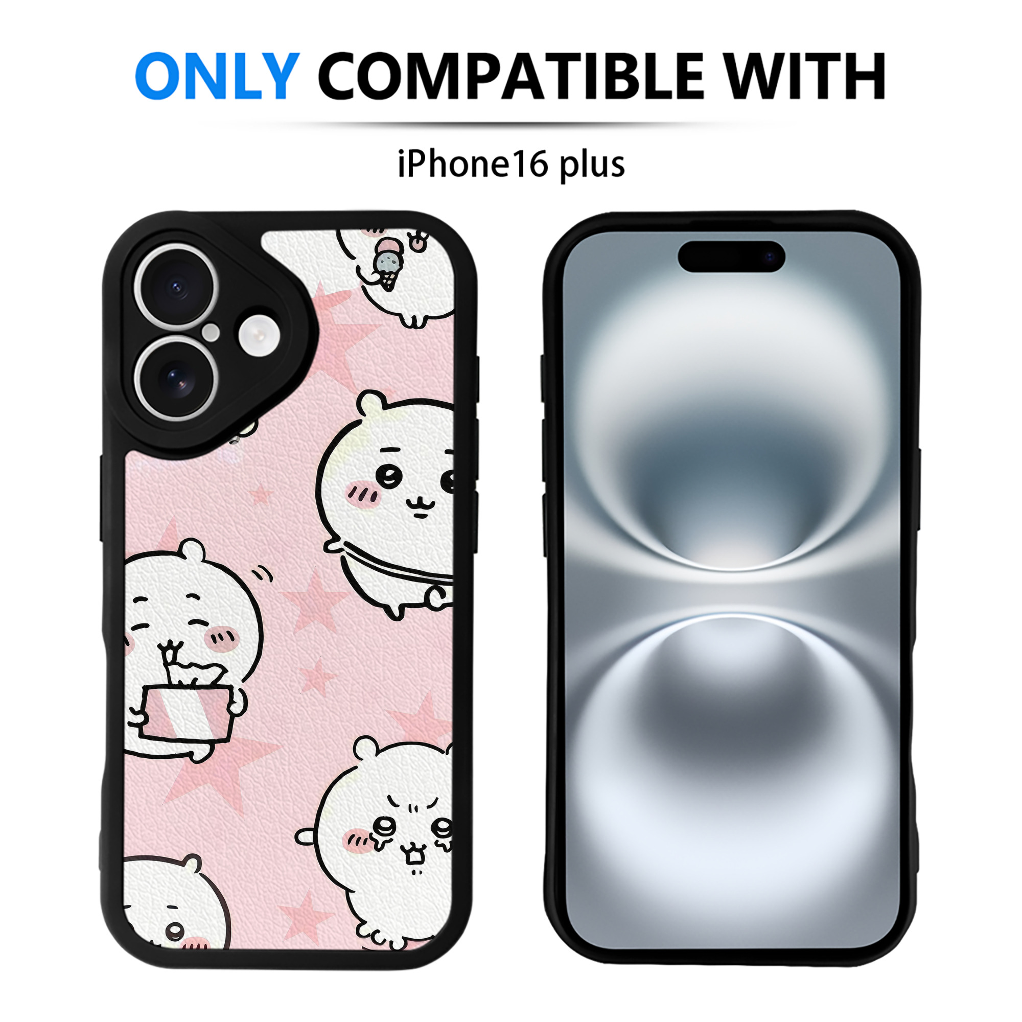 （画像用） ちいかわ Chii-kawa 【iPhone 16シリーズ対応】シリコンスマホケース（レザー調） 材質：シリコン